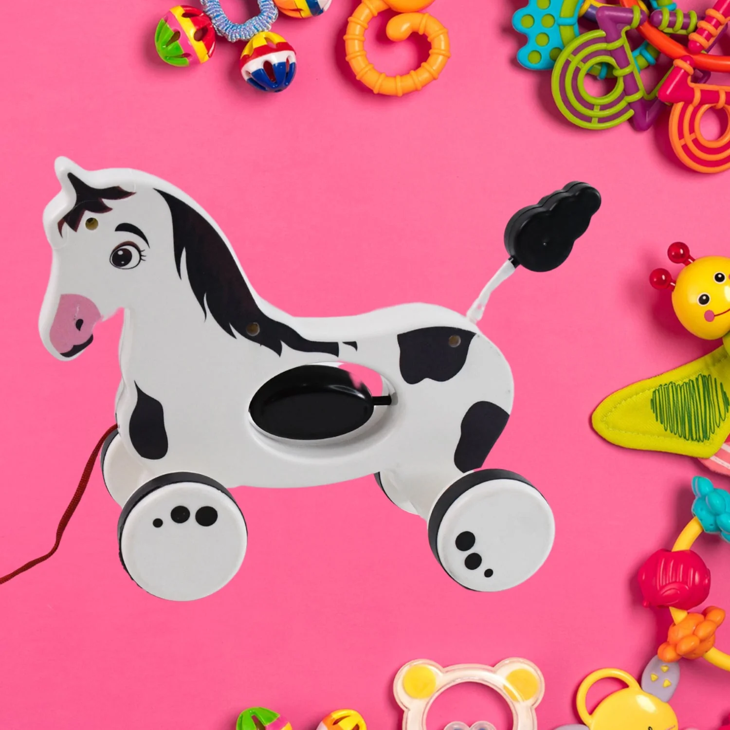 19018 Hourse Pull Along Toddler Toy with Attractive Design - Image 3