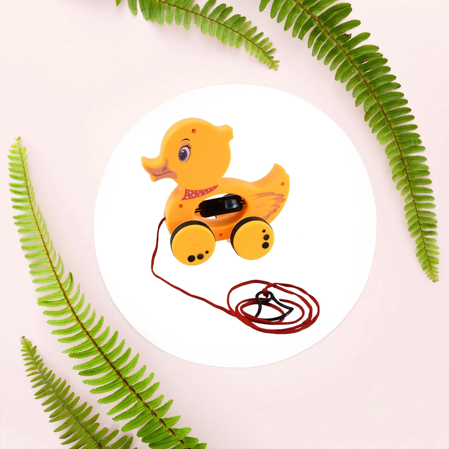 19012 Pull Along Toy with Attractive Design, Developmental Toy for 1-Year-Old Girl Boy (Duck) - Image 3
