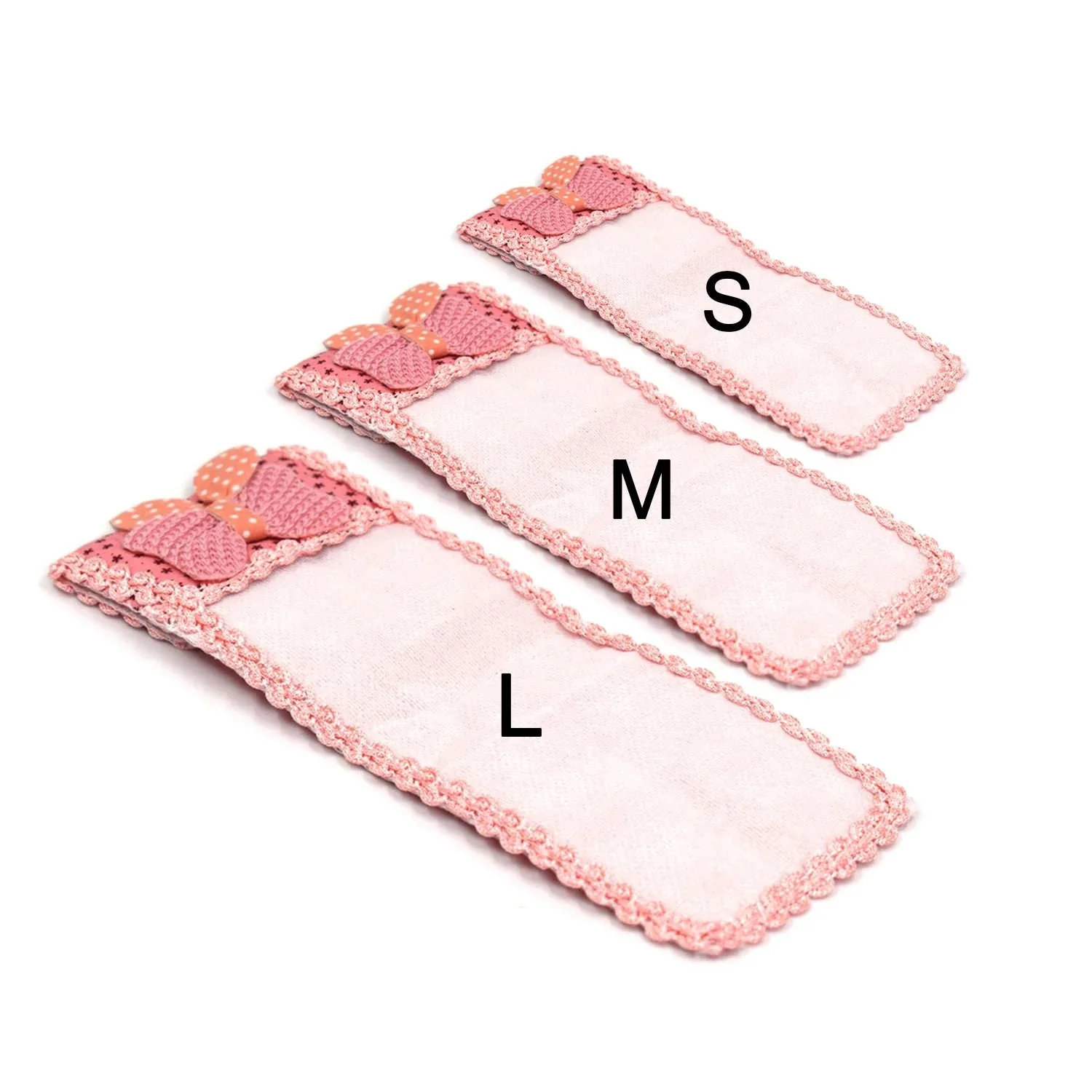 AM3616 Fancy Cartoon Bow Fabric Lace Remote Cover 3pcs set - Image 2