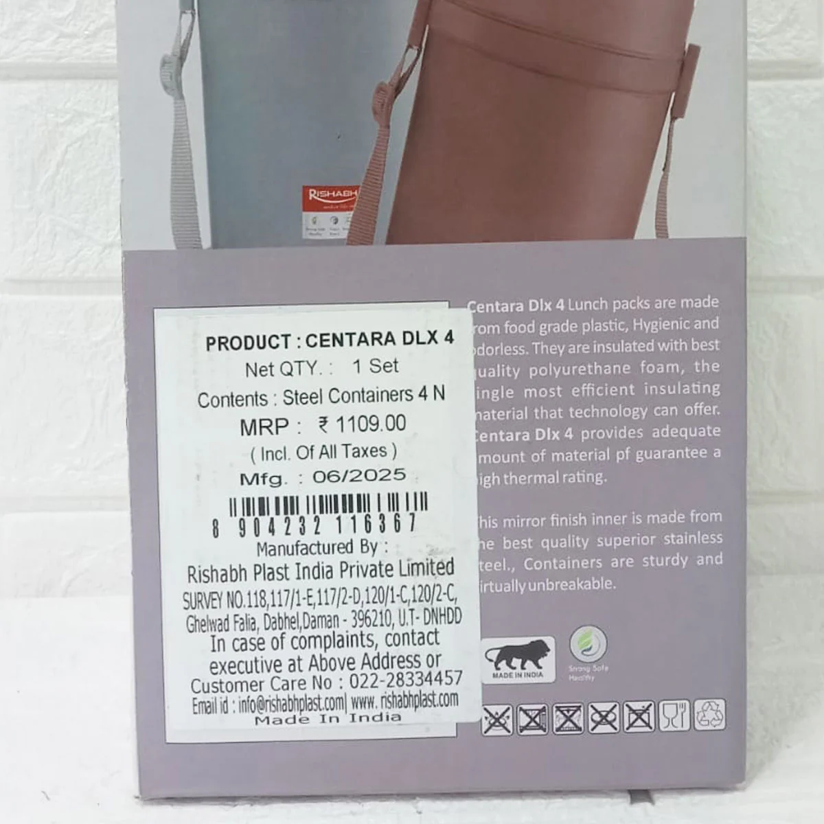 Di0278 Rishabh Centara DLX 4 – Insulated Lunch Pack - Image 5