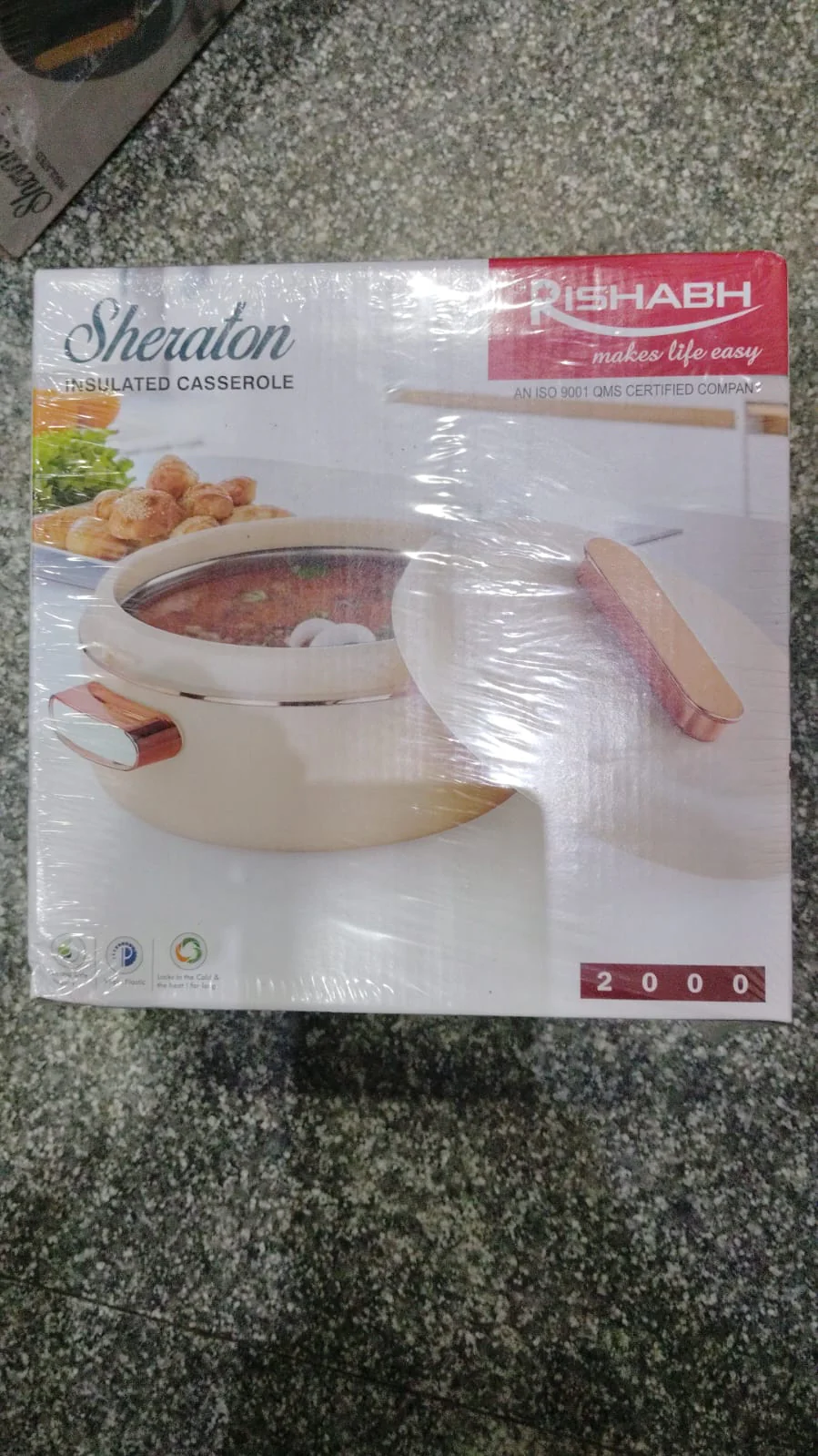 AM0645 Rishabh Inner Stainless Steel Sheraton Casserole | Multicolor Casserole | Easy to Carry | Serving Casserole 2000ml - Image 8