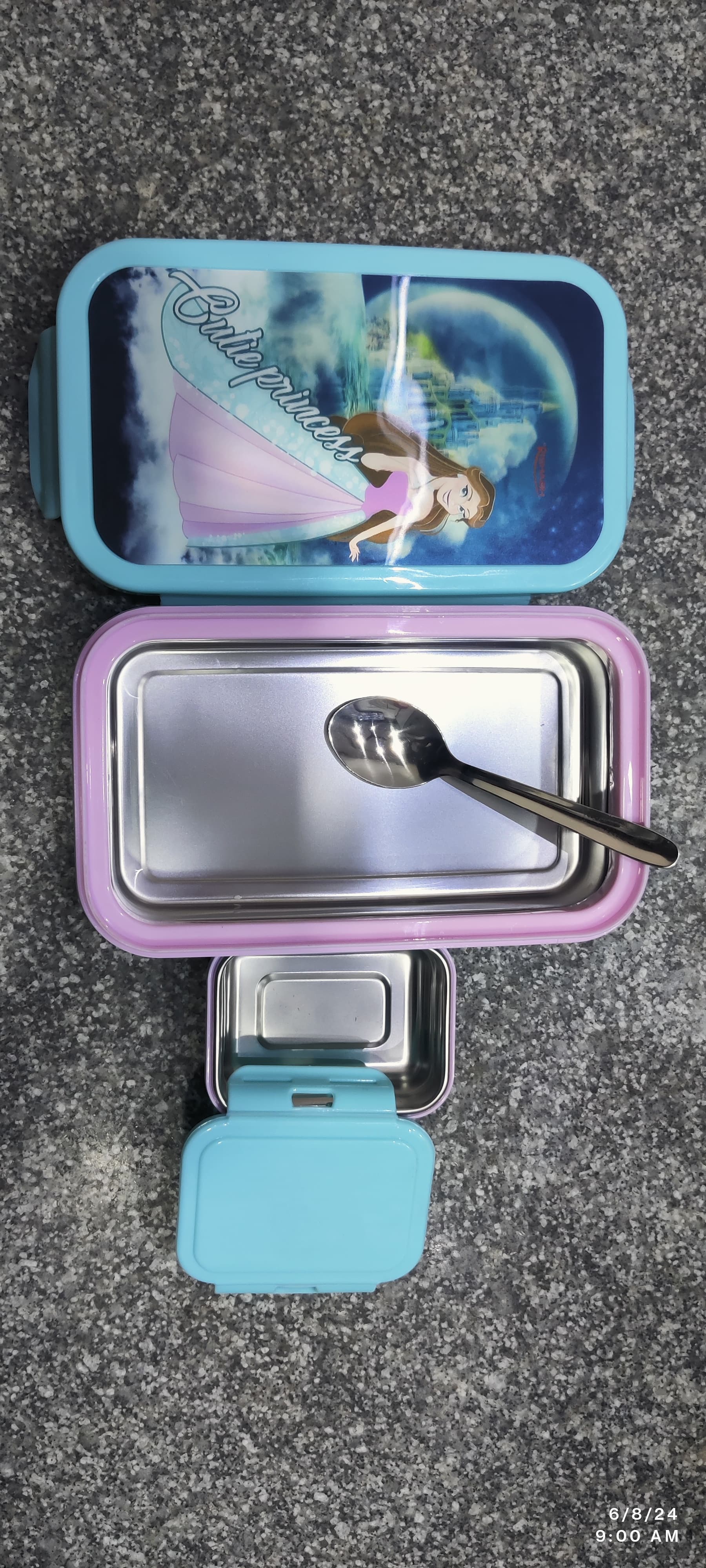 AM0640 Rishabh School Tiffin Inner Steel Plastic Insulated MUNCH MAGIC ROYAL - Image 7