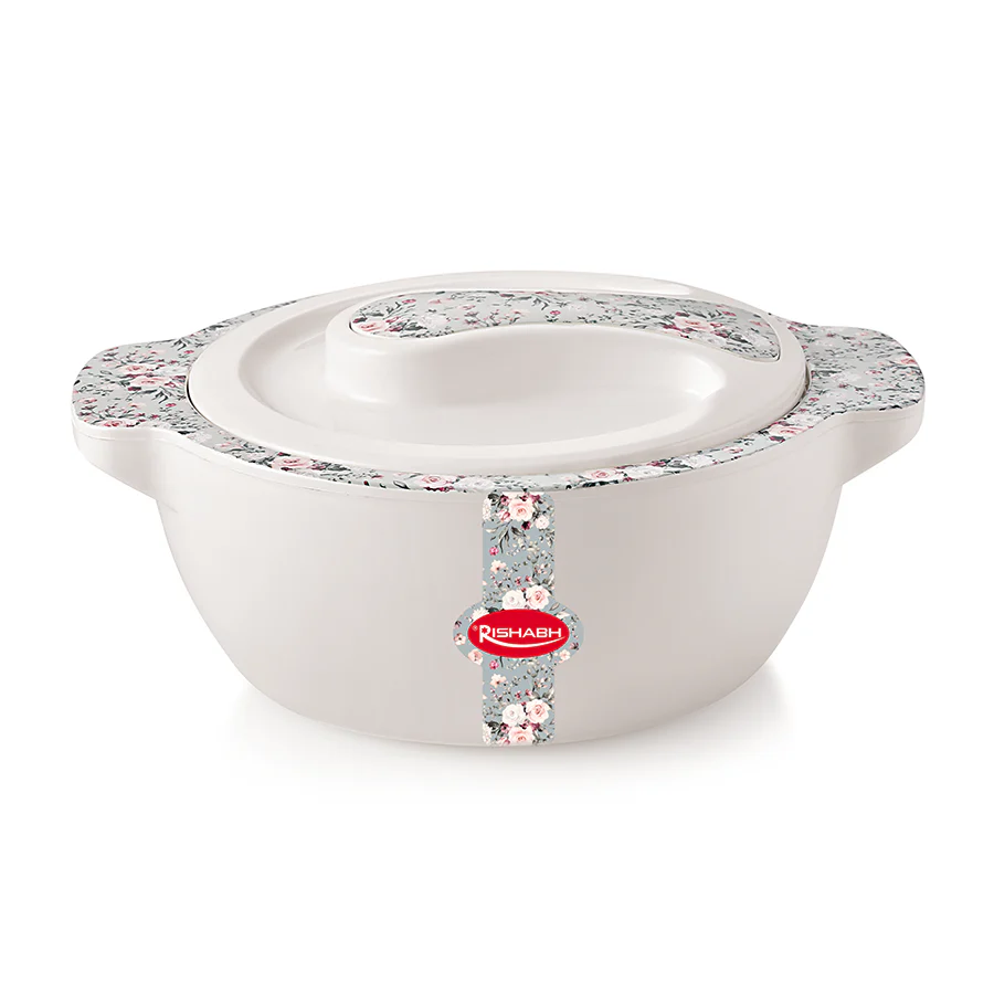 AM0644 Rishabh SIGMA FLORA 2500 Insulated Hot Pot - Insulated Casserole Food Warmer/Cooler - Printed - multi colour - Image 3