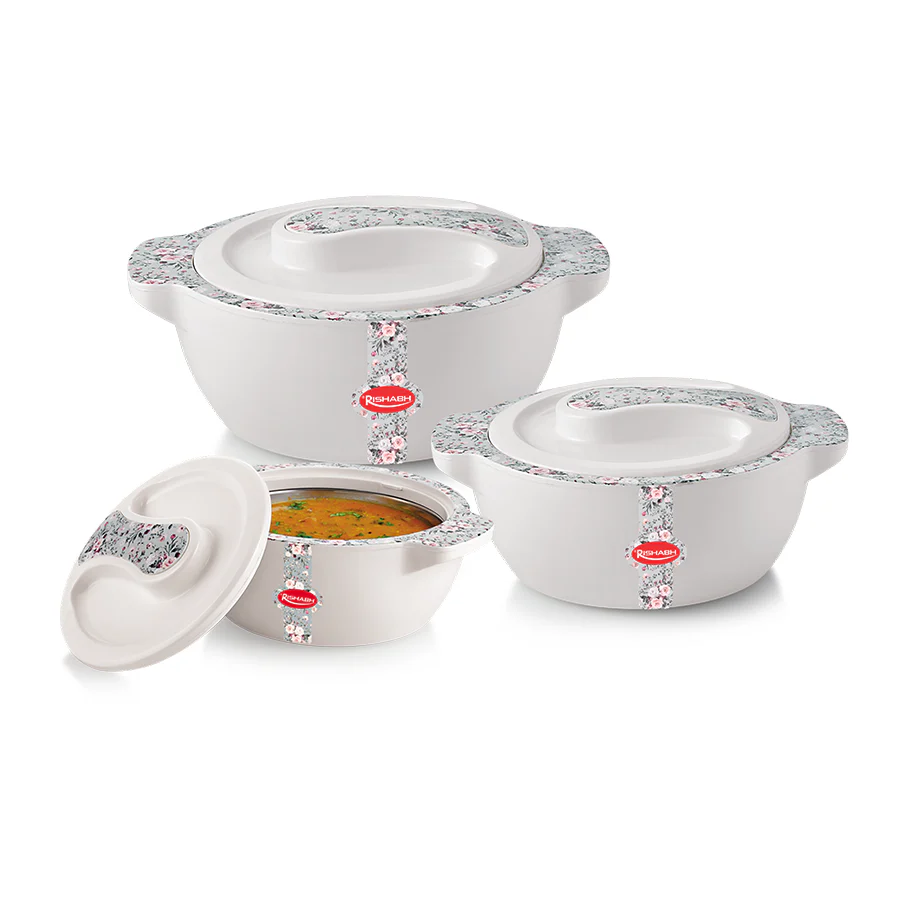 AM0644 Rishabh SIGMA FLORA 2500 Insulated Hot Pot - Insulated Casserole Food Warmer/Cooler - Printed - multi colour - Image 6