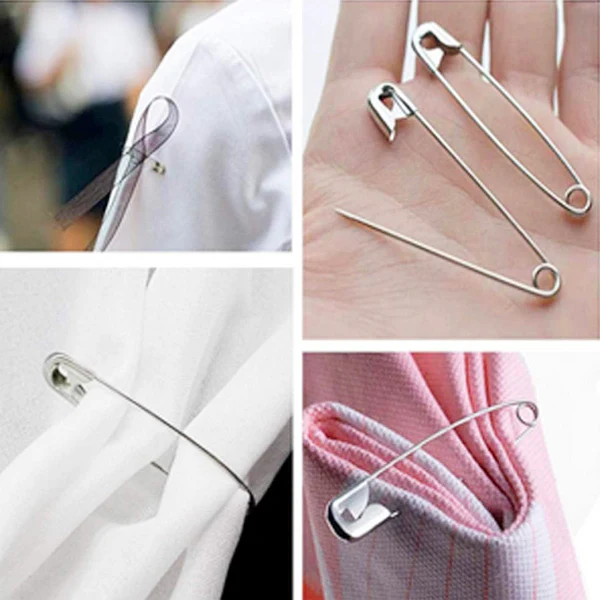 AM1036 Safety Pins Bulk for Clothes, Sewing (Silver) - Image 2