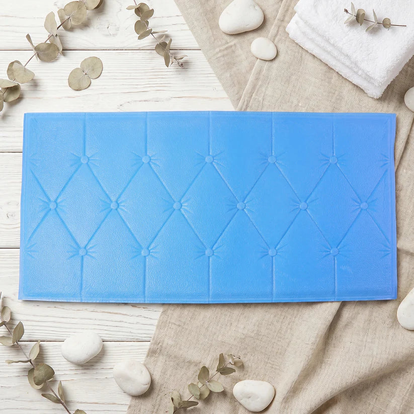 16005 Self Adhesive 3D Foam Wall Panel Cushion Wallpaper (1 Pc, Blue, 69x35 Cm) - Image 5