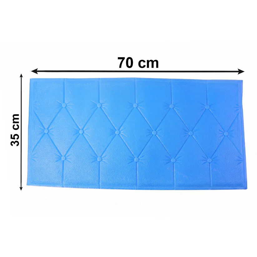 16005 Self Adhesive 3D Foam Wall Panel Cushion Wallpaper (1 Pc, Blue, 69x35 Cm) - Image 6