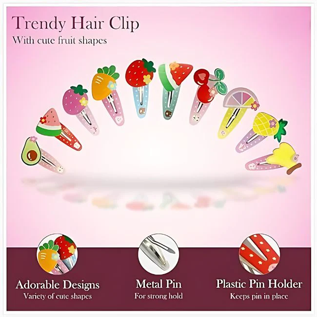 AM1006 Small Tic Tac Hair Clips for Girls & Kids (Pack of 2) - Image 5