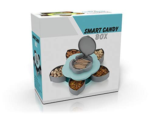 0634 Plastic Smart Candy Box Serving Rotating Tray Spice Storage - Image 4