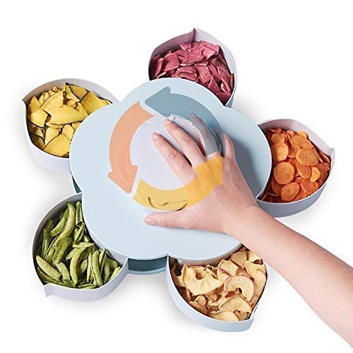 0634 Plastic Smart Candy Box Serving Rotating Tray Spice Storage - Image 5