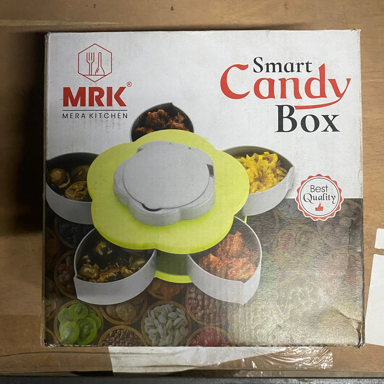 0634 Plastic Smart Candy Box Serving Rotating Tray Spice Storage - Image 7