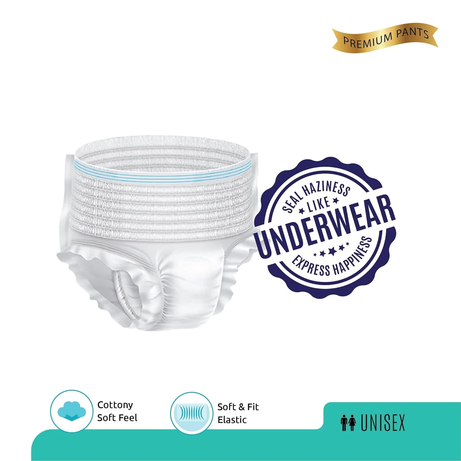 0963 Large - Extra Large Senior care Adult Pull Up Diaper Pants (Waist Size (90-140 Cm | 35 -55 Inch) Adult Diapers  ( Large - Extra Large L-XL10Pc) - Image 3