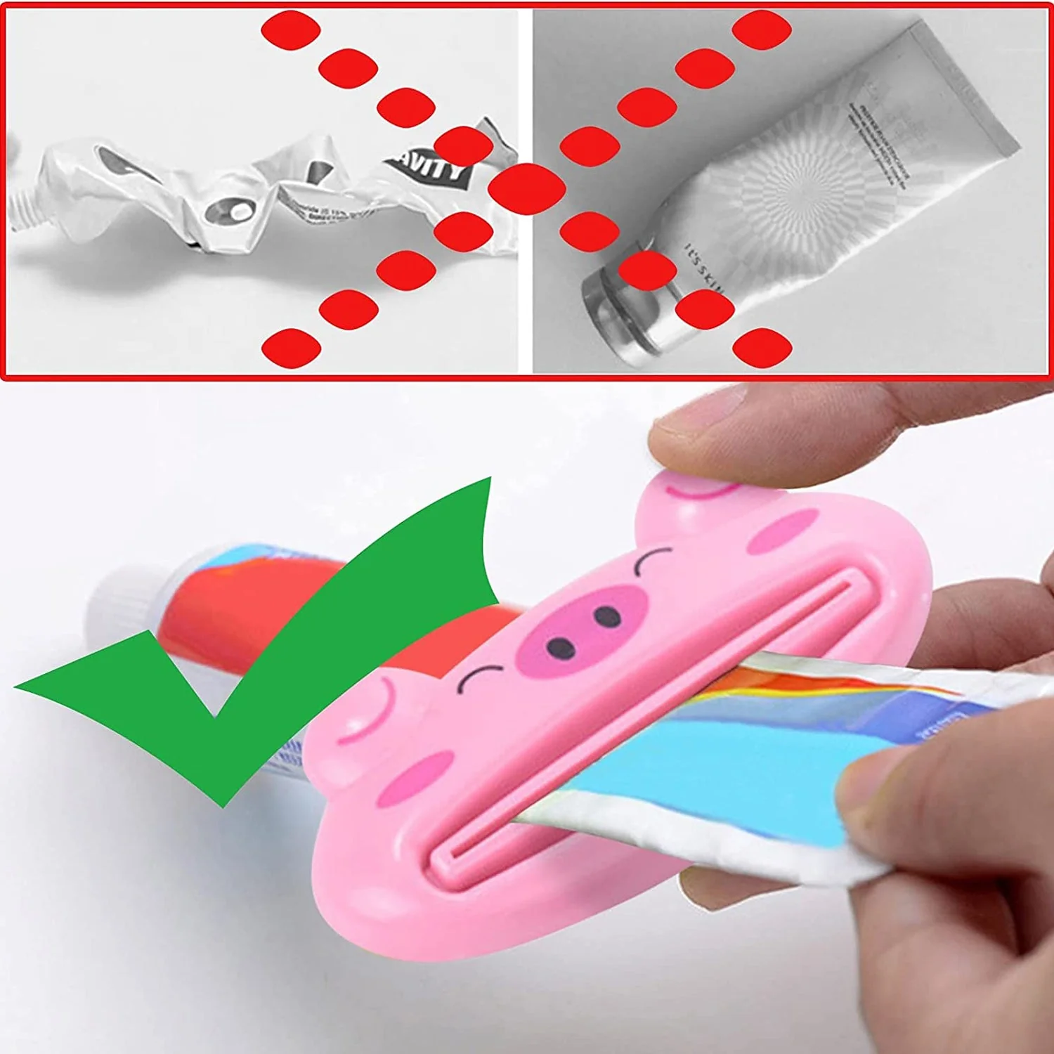 4876 Toothpaste Tube Squeezer, 3.5inch Animal Toothpaste Squeezer Tube Squeezer Toothpaste Clip for Extruding Toothpaste Facial Washing Milk Tomato Sauce and Other Tubular Items ( 1 pc ) - Image 7