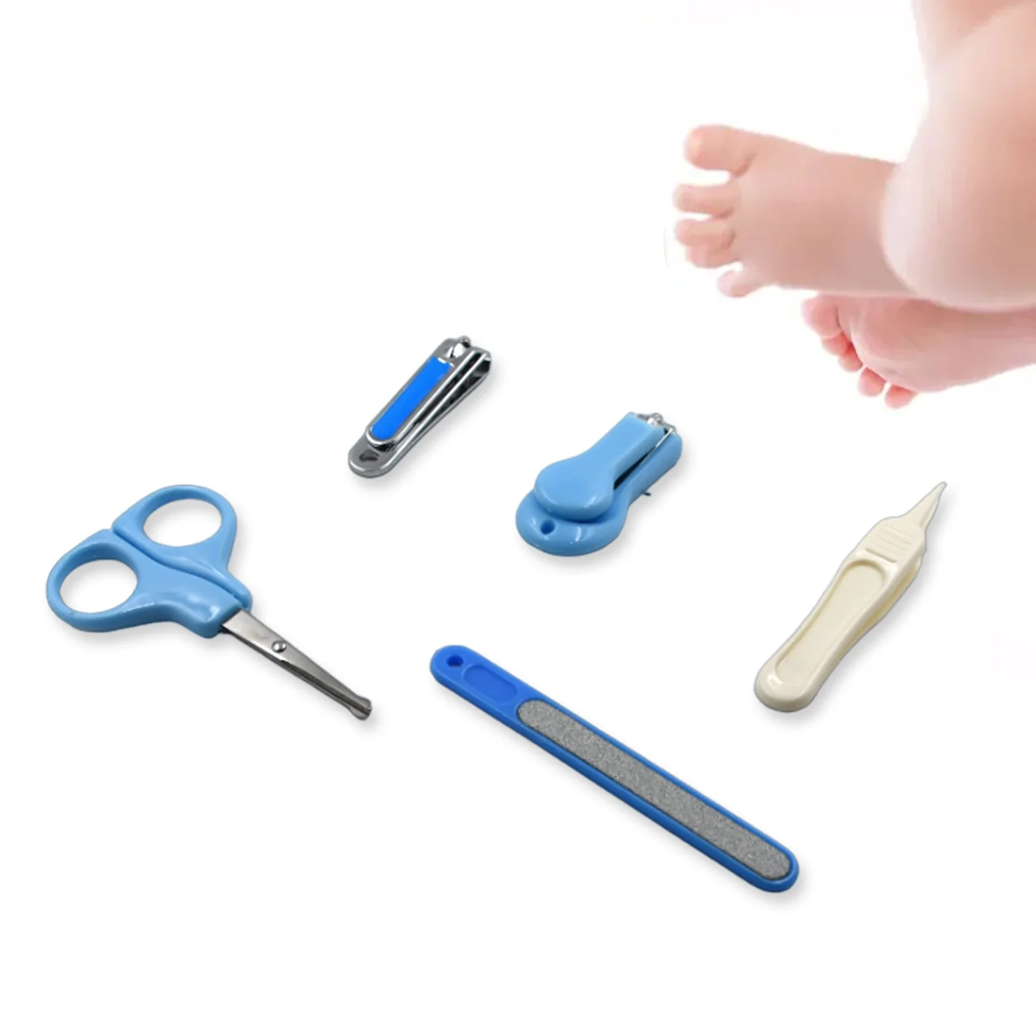 6887 Baby Care Baby Nail Clipper, Scissor, Tweezer and Nail Cleaning Sets, The Best Baby Shower Gift for Baby Girl and Baby Boy (5 Pc Set) - Image 3