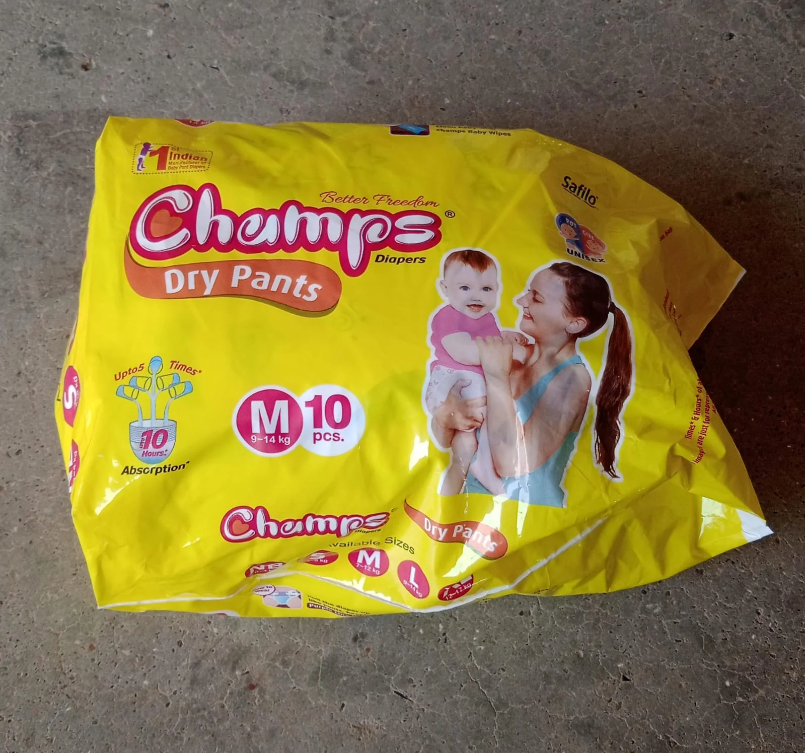0966 Medium Champs Dry Pants Style Diaper- Medium (10 pcs) Best for Travel  Absorption, Champs Baby Diapers, Champs Soft and Dry Baby Diaper Pants (M, 10 Pcs ) - Image 8