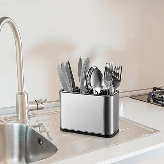 AM3412 Stainless Steel Cultlery Bucket Kitchen Utensil Holder - Image 6
