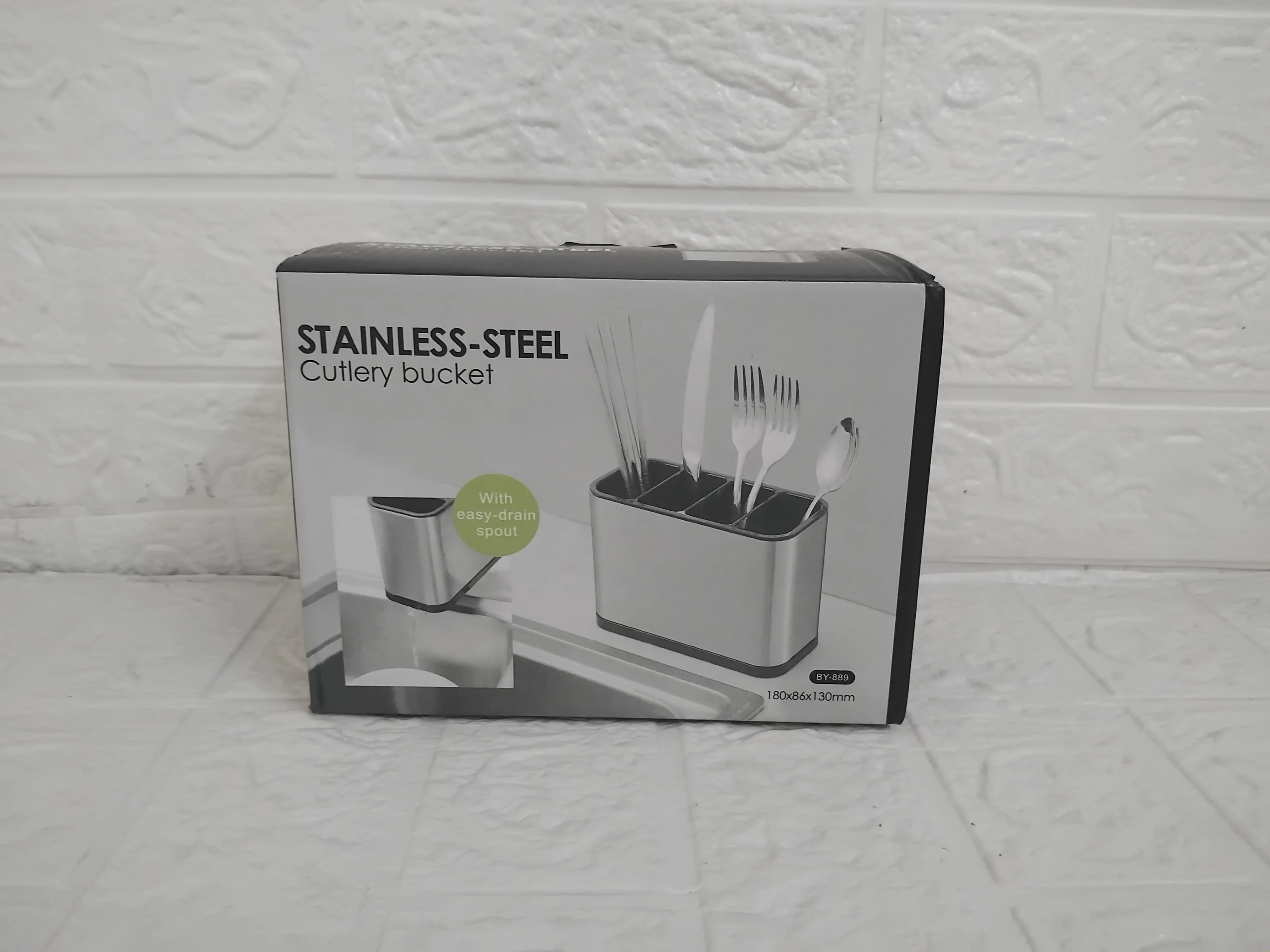 AM3412 Stainless Steel Cultlery Bucket Kitchen Utensil Holder - Image 8