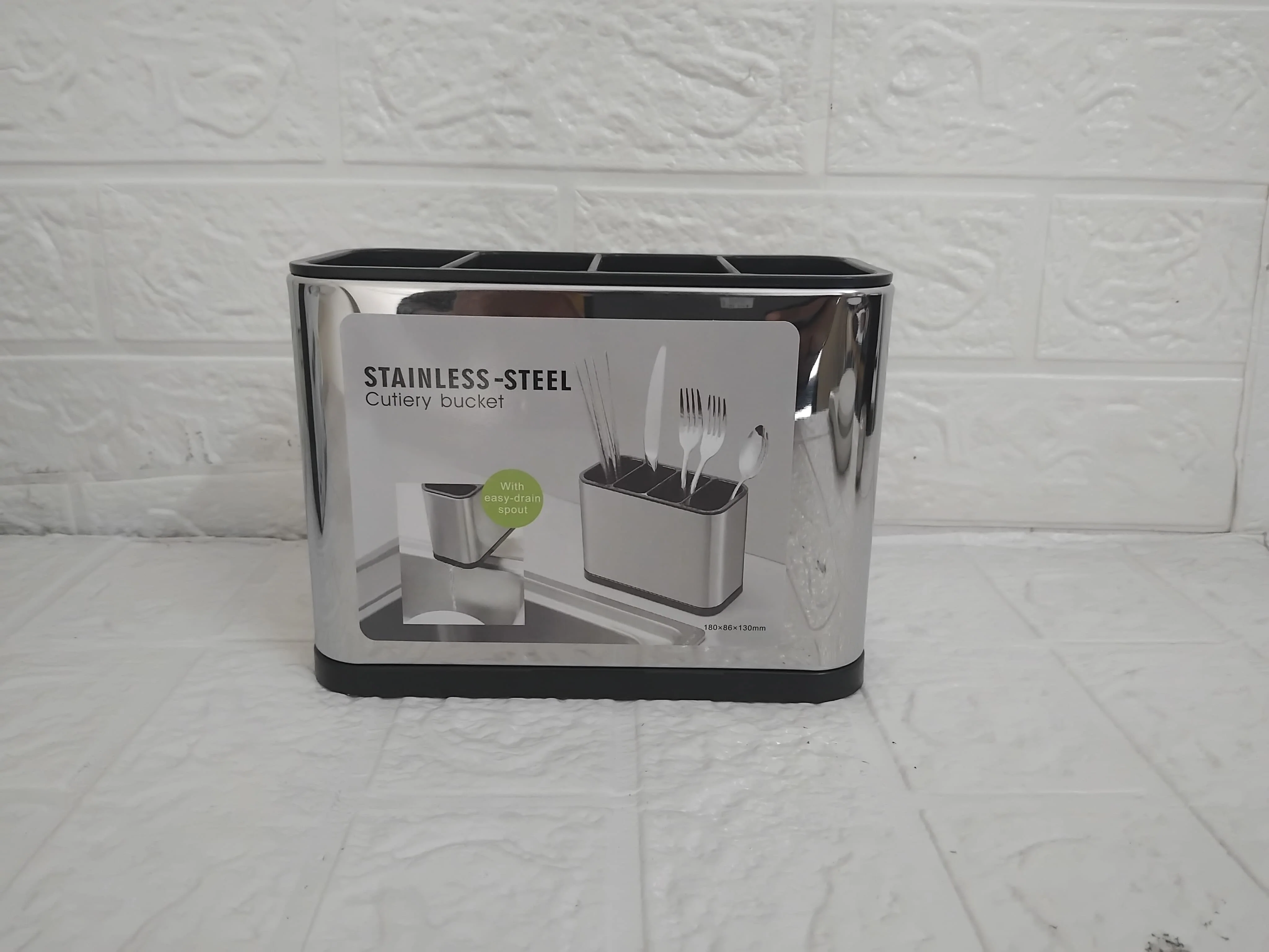 AM3412 Stainless Steel Cultlery Bucket Kitchen Utensil Holder - Image 9