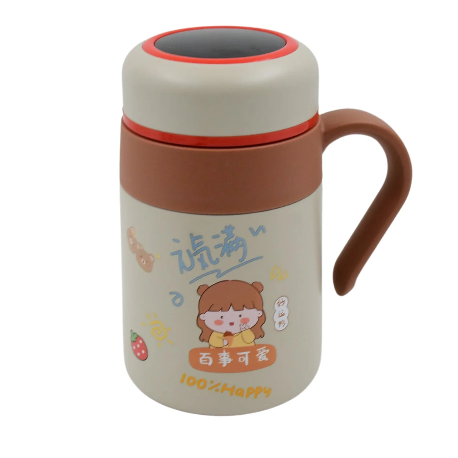 13211 Stainless Steel Mug / Bottle Vacuum Insulated Cup with Handle & Small cup (550 ML) - Image 5
