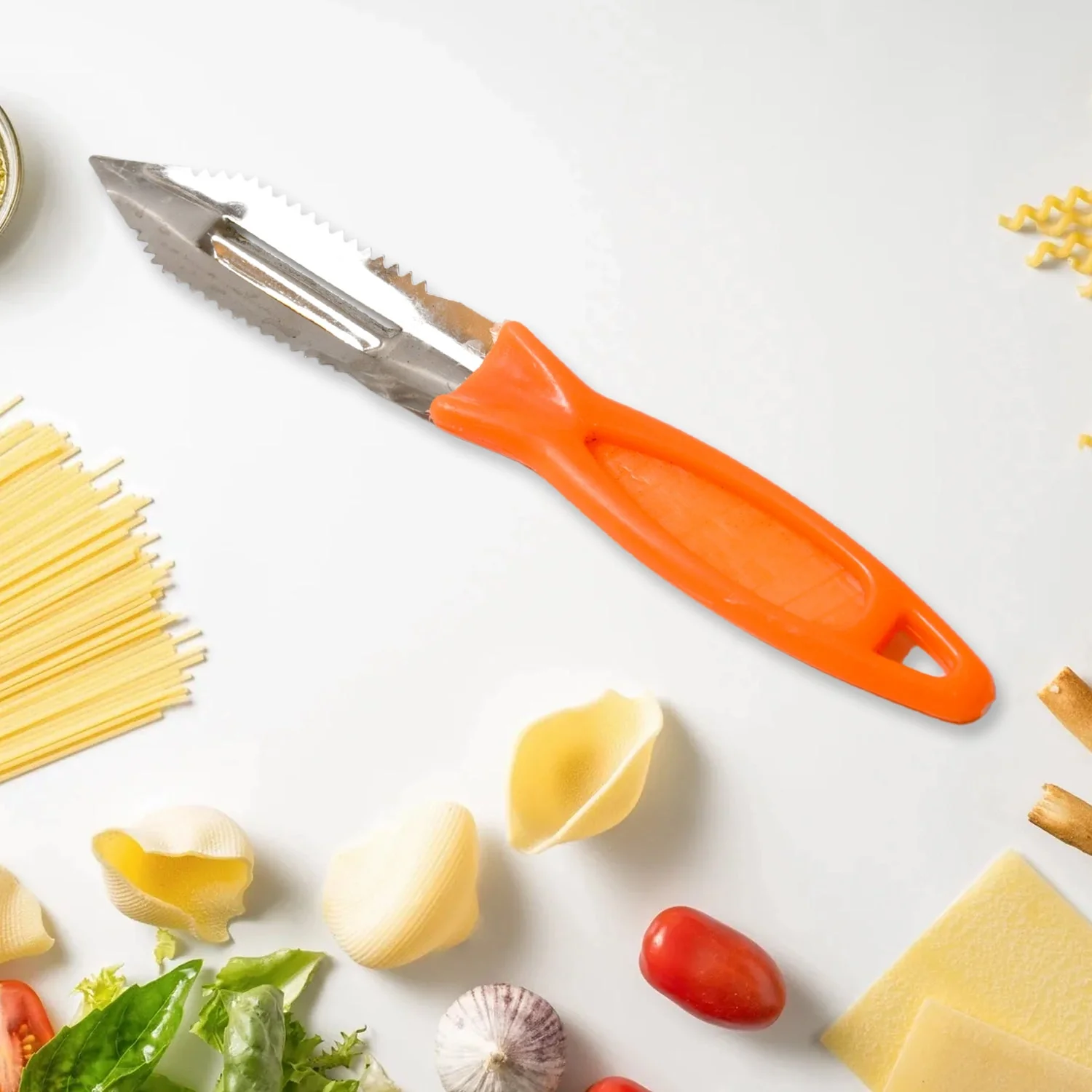 8217 3in1 Multipurpose Stainless Steel Classic Kitchen Knife Set of 3 for Fruits and Vegetable Chopping / Cutting / Peeling, Kitchen Knife / Vegetable Peeler / Plain Knife - Image 3