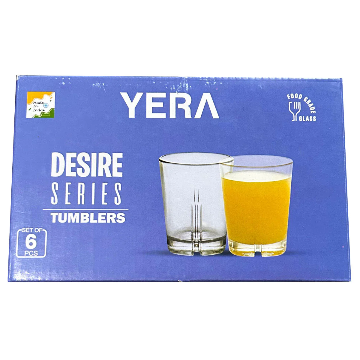 3546 Yera Glassware Classic, Juice Glass, Tumbler Set of 6 Pieces 225ml (T8RSQ) - Image 5