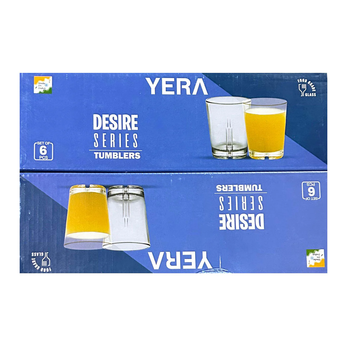 3546 Yera Glassware Classic, Juice Glass, Tumbler Set of 6 Pieces 225ml (T8RSQ) - Image 6