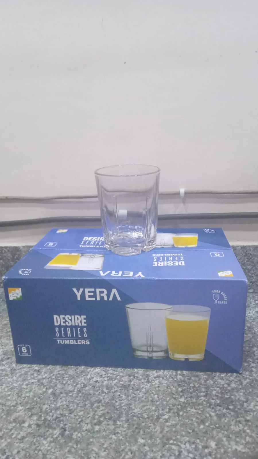 3546 Yera Glassware Classic, Juice Glass, Tumbler Set of 6 Pieces 225ml (T8RSQ) - Image 7
