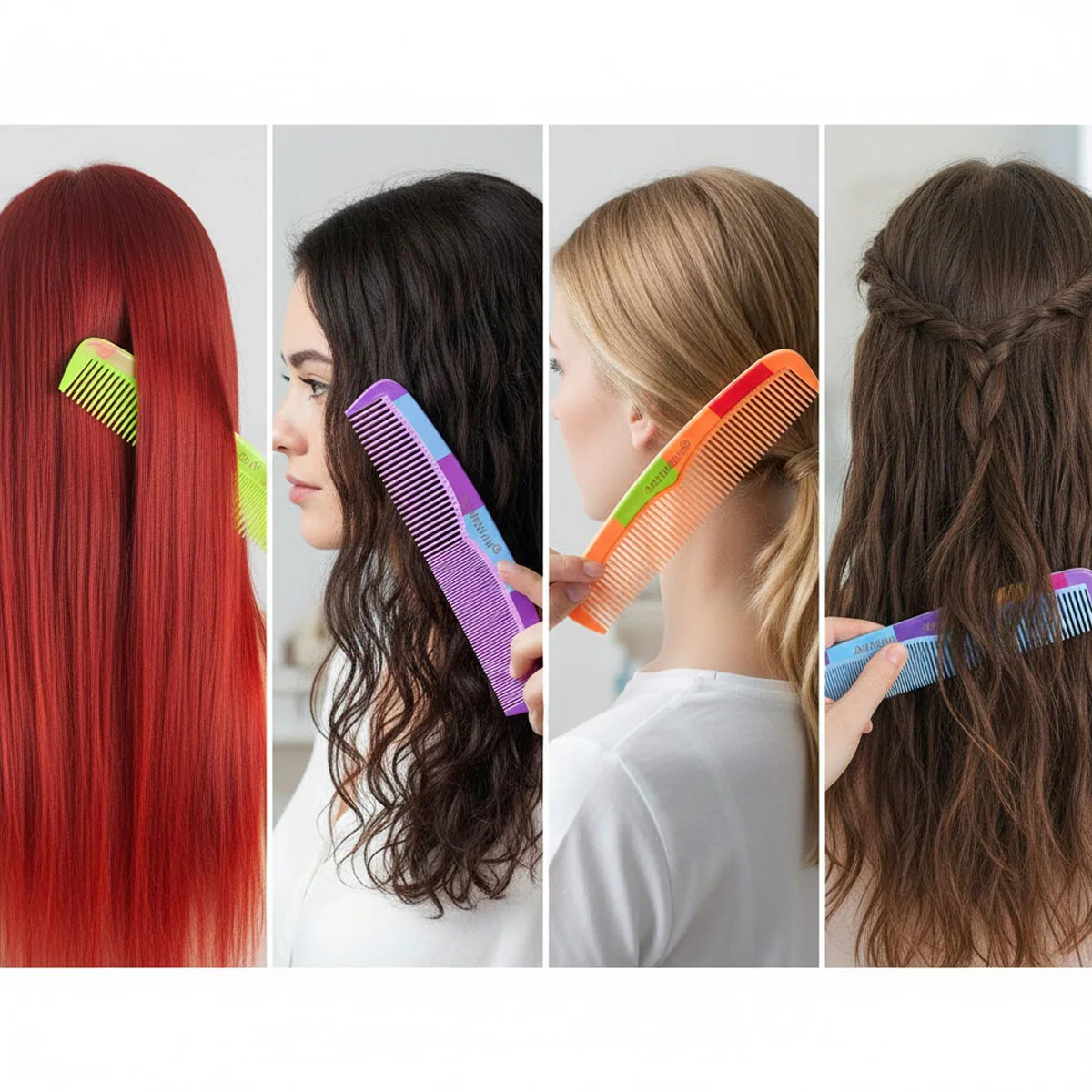 TM0009 Daimeijia Hair Styling Hair Comb - Mix Design (1pc) - Image 2