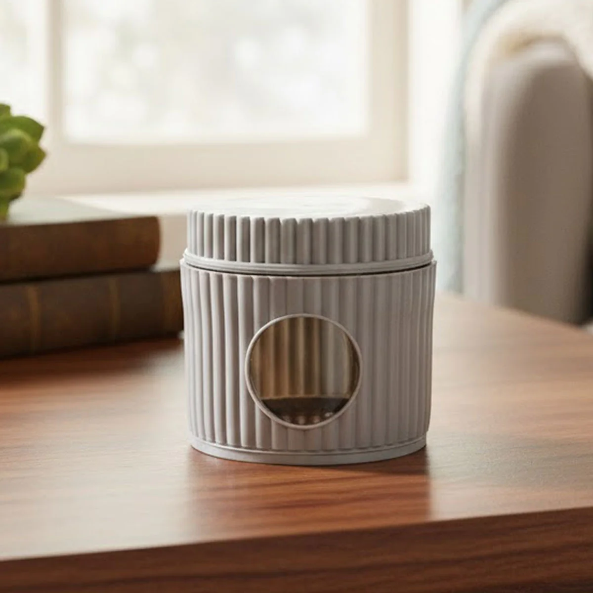 TM0073 Mix Cashew & Duostore Jar with Airtight Ribbed Lid - 1pc - Image 2