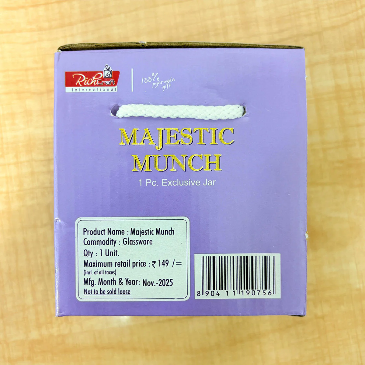 TM0075 Majestic Munch – Exclusive Blue Ribbed Decorative Jar - 1pc - Image 5