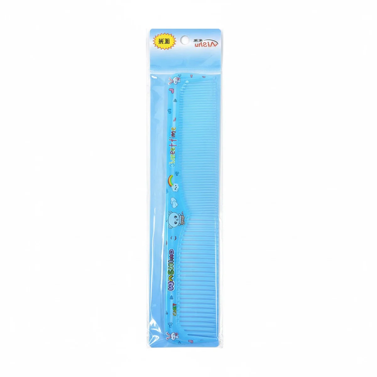TM0121 Mix-Design Glow-in-the-Dark Blue Cartoon Hair Comb - Pack of 1pc - Image 2
