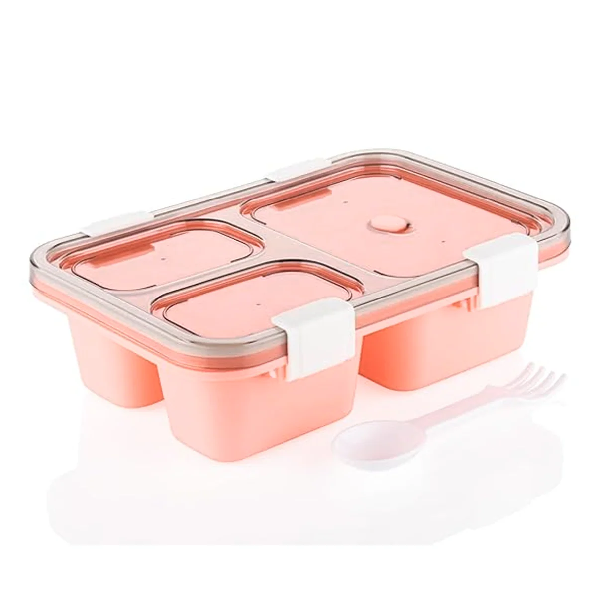 AM5603 Tokyo 3 Compartment Plastic Lunch Box with Water Bottle for Boys, Girls, School & Office Men - Image 5