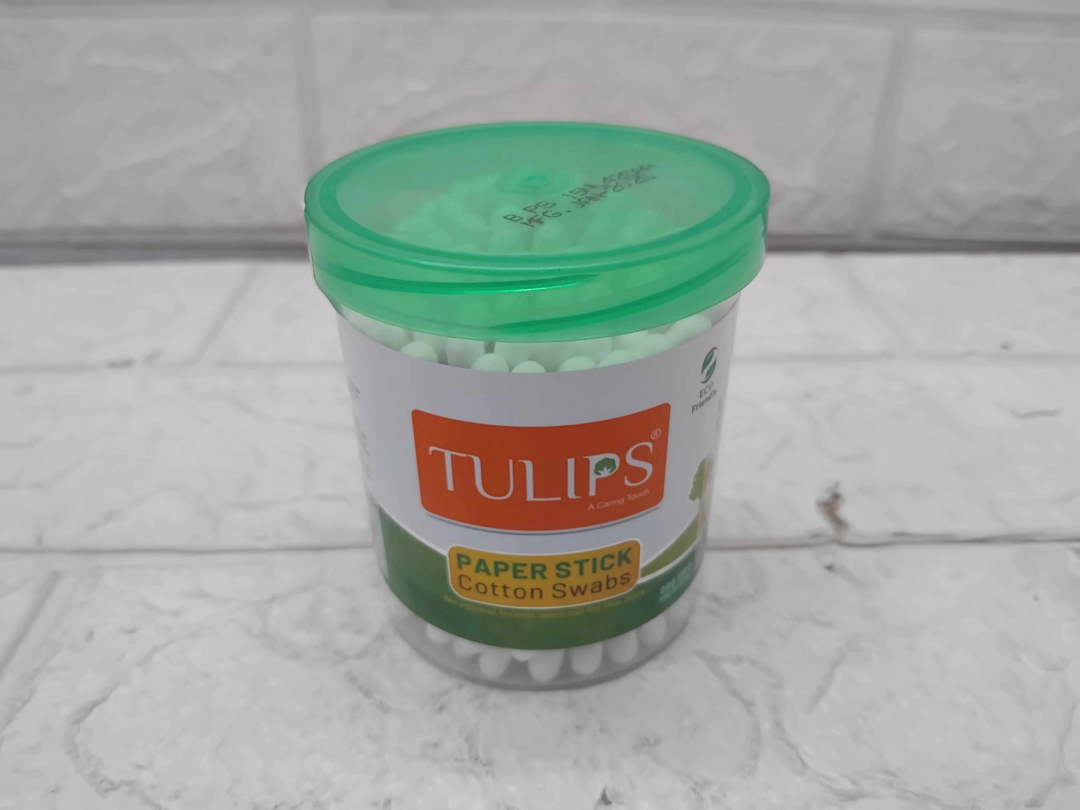 3339 TULIPS Eco friendly buds 100 Ear Buds/Swabs with White PAPER Sticks - Image 5