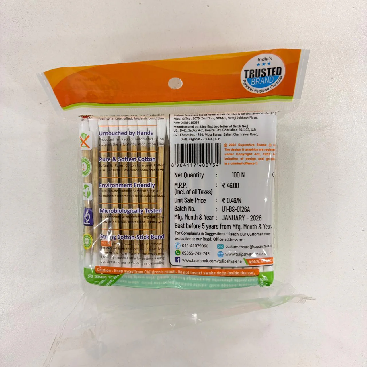 3239 Tulips Cotton Ear Buds - Image 11