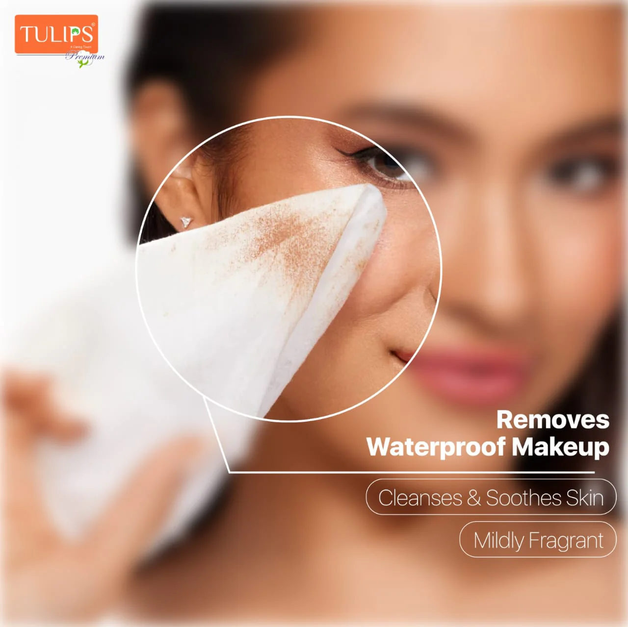 AM2936 Tulips Premium Waterproof Makeup Remover Micellar Water Wipes 30 wipes each pack Remover face, eyes & lips makeup Aloevera extracts - Image 3