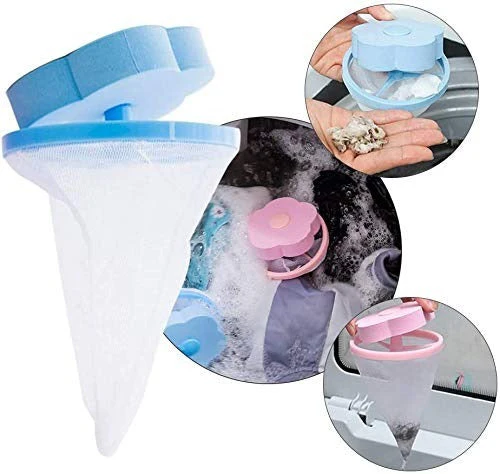 1446 Washing Machine Floating Filter Lint Mesh Bag Net Pouch Hair/Lint Catcher - Image 2